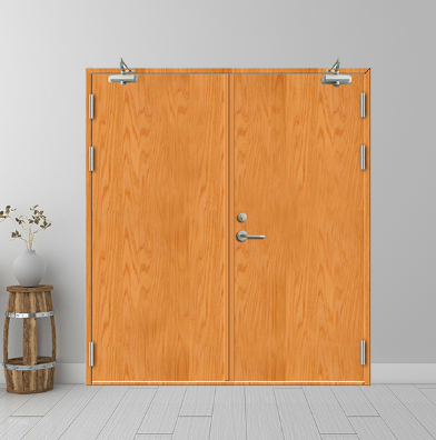 木质隔热防火门-榉木纹02