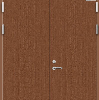 钢木质隔热防火门-双开门